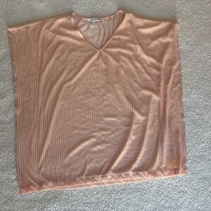 Orange Ribbed Swim Coverup